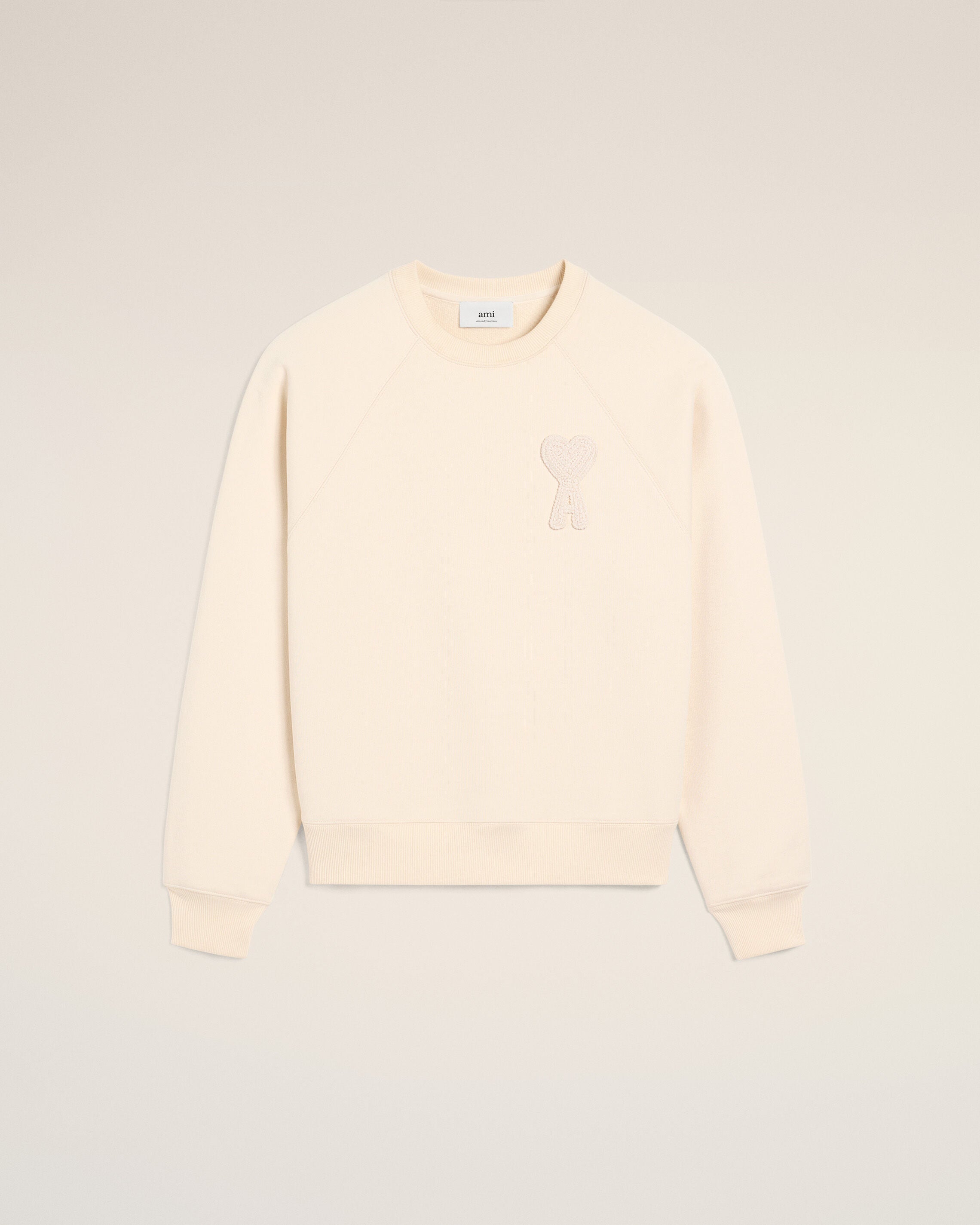 Sweatshirt Beige Patch Ami de Coeur En Coton