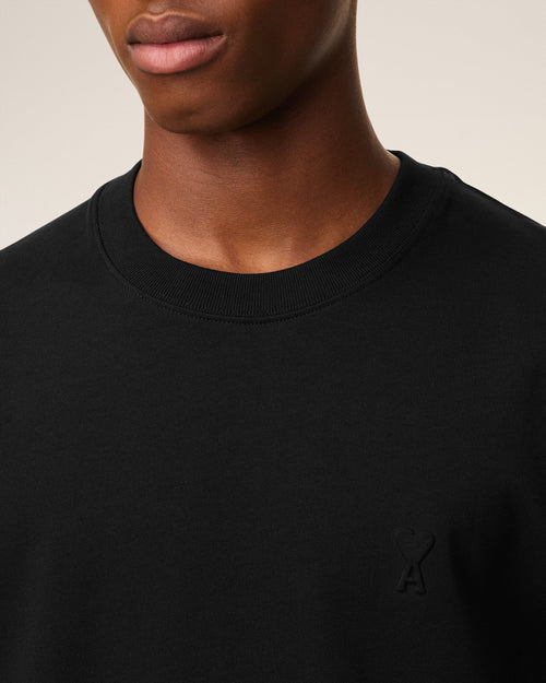 T-Shirt Noir Ami de Coeur En Coton